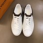 Replica Louis Vuitton Fashion Sneakers White and LV print with white sole MS02853