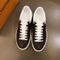 Replica Louis Vuitton Fashion Sneakers Brown and Monogram print with white sole MS02855