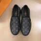 Replica Louis Vuitton Fashion Sneakers Black and Monogram print with black sole MS02865