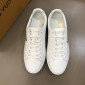 Replica Louis Vuitton Fashion Sneakers White and LV stripe print with white sole MS02872