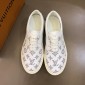 Replica Louis Vuitton Fashion Sneakers White and Monogram Flower print and white sole MS02885