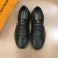 Replica Louis Vuitton Fashion Sneakers Black and LV print and black sole MS02891