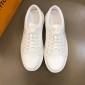 Replica Louis Vuitton Fashion Sneakers White and LV print and white sole MS02892