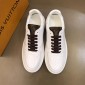 Replica Louis Vuitton Fashion Sneakers White and brown Monogram Flower tongue and white sole MS02894