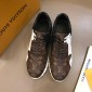 Replica Louis Vuitton Fashion Sneakers White and Monogram print with white sole MS02898