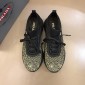 Replica Prada Fashion Sneakers Black and yellow print with black sole MS02923