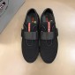 Replica Prada Fashion Sneakers Black nylon and black leather straps with black sole MS02927