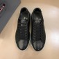 Replica Prada Fashion Sneakers Black and White Prada Patch Heel with White Sole MS02934