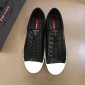 Replica Prada Fashion Sneakers Black and white Prada print with white sole MS02938