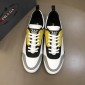 Replica Prada Fashion Sneakers White and yellow details with black sole MS02942