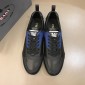 Replica Prada Fashion Sneakers Black and blue details with black sole MS02943