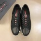 Replica Prada Fashion Sneakers Black and Red Prada Patch Tongue with White Sole MS02945