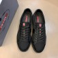 Replica Prada Fashion Sneakers Black nylon and black leather details with black sole MS02946