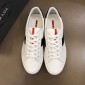 Replica Prada Fashion Sneakers White and black leather details with white sole MS02960