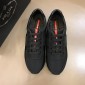 Replica Prada Fashion Sneakers Black and Prada patches with black sole MS02963