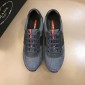 Replica Prada Fashion Sneakers Blue and black leather details with white sole MS02968