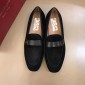 Replica Salvatore Ferragamo Black Suede leather Fashion Perfect Quality Loafers MS02974