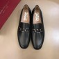 Replica Salvatore Ferragamo Black Bright leather Loafer With Sliver Buckle MS02983