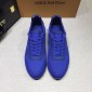 Replica Louis Vuitton Perfect Quality Sneakers Blue mesh and blue heel with blue sole MS071009