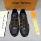 Replica Louis Vuitton Perfect Quality Sneakers Black and brown Monogram print with black sole MS071022