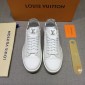 Replica Louis Vuitton Perfect Quality Sneakers White and LV printed tongue and white sole MS071023