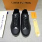 Replica Louis Vuitton Perfect Quality Sneakers Black and LV printed tongue and black sole MS071024