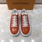 Replica Louis Vuitton Perfect Quality Sneakers Brown alligator leather and white sole MS071029