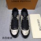 Replica Louis Vuitton Perfect Quality Sneakers Silver snake print and black leather detail with white sole MS071035