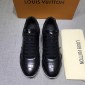 Replica Louis Vuitton Perfect Quality Sneakers Black alligator leather and black sole MS071036