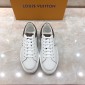 Replica Louis Vuitton Perfect Quality Sneakers White and LV print with white sole MS071058