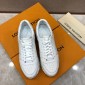 Replica Louis Vuitton Perfect Quality Sneakers White and white Monogram print trim and white sole MS071059