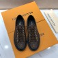 Replica Louis Vuitton Perfect Quality Sneakers Brown and Monogram print with black sole MS071067