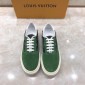 Replica Louis Vuitton Perfect Quality Sneakers Green and black embossed Monogram with white sole MS071073