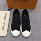 Replica Louis Vuitton Perfect Quality Sneakers Black and Damier Tartan print with white sole MS071086