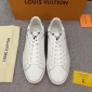 Replica Louis Vuitton Perfect Quality Sneakers White and Monogram trim details and white sole MS071090