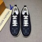 Replica Louis Vuitton Perfect Quality Sneakers Blue and blue Monogram toe with white sole MS071098