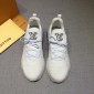 Replica Louis Vuitton Perfect Quality Sneakers White jersey and LV letter patch tongue with white sole MS071099