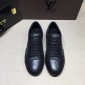 Replica Louis Vuitton Perfect Quality Sneakers Black and Monogram print with black sole MS071103