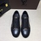 Replica Louis Vuitton Perfect Quality Sneakers Black and brown Monogram print with black sole MS071104