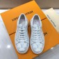 Replica Louis Vuitton Perfect Quality Sneakers White and Monogram print with white sole MS071108