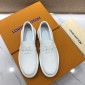 Replica Louis Vuitton Perfect Quality Sneakers White and LV print with white sole MS071110