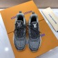 Replica Louis Vuitton Perfect Quality Sneakers Grey knit and LV patch tongue with white sole MS071118