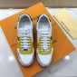 Replica Louis Vuitton Perfect Quality Sneakers White and yellow leather details with white sole MS071129