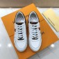 Replica Louis Vuitton Perfect Quality Sneakers White and brown Monogram tongue with white sole MS071131