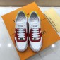 Replica Louis Vuitton Perfect Quality Sneakers White and red leather details with white sole MS071132