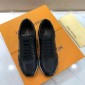 Replica Louis Vuitton Perfect Quality Sneakers Black and white sole MS071134