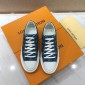 Replica Louis Vuitton Perfect Quality Sneakers Blue Monogram and white toe and white sole MS071145