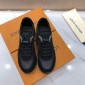 Replica Louis Vuitton Perfect Quality Sneakers Black and LV patches and black sole MS071146