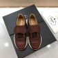 Replica Prada Perfect Quality Sneakers Brown and Prada printed tongue with white sole MS071234