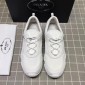 Replica Prada Perfect Quality Sneakers White and black Prada patch with white sole MS071253